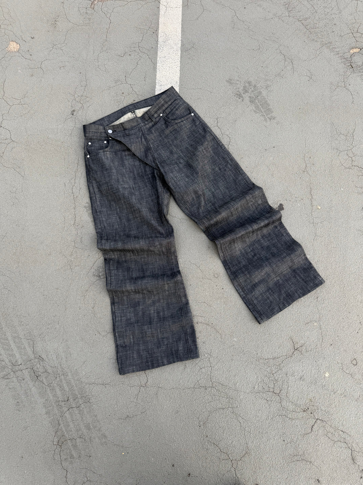 Raw Selvedge Bootcut Jeans - Black