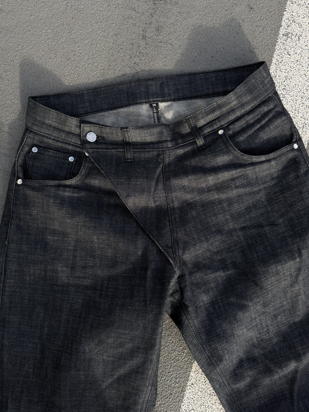 Raw Selvedge Bootcut Jeans - Black
