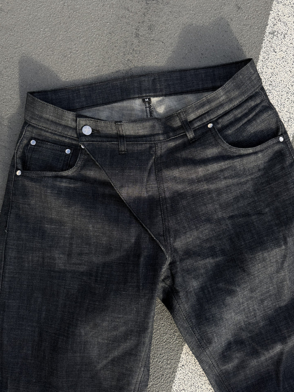 Raw Selvedge Bootcut Jeans - Black
